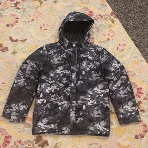 Columbia Kids' Black and Gray Camo Puffer Jacket